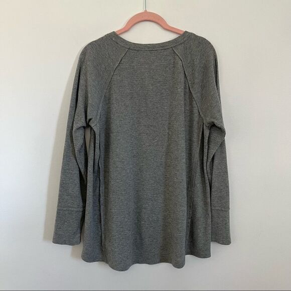 Wildfox Haley Ribbed Soft Long Sleeve Grey Small - Picture 9 of 10